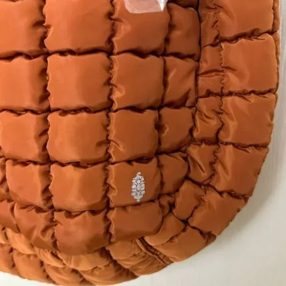 Free People Quilted Carryall Bag in Roasted Chestnut - Picture 7 of 9